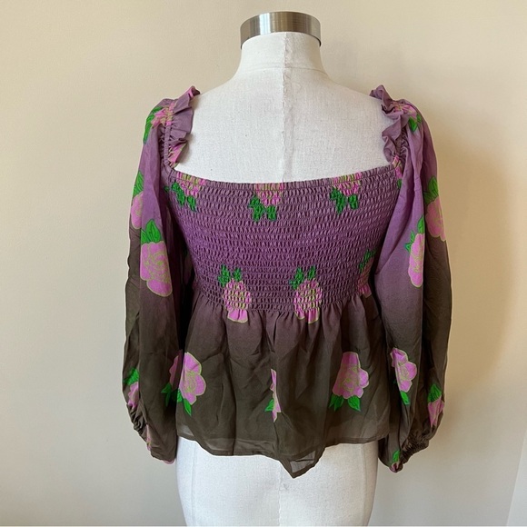 New! Cynthia Rowley Rosalia silk top 13658 - Picture 12 of 14